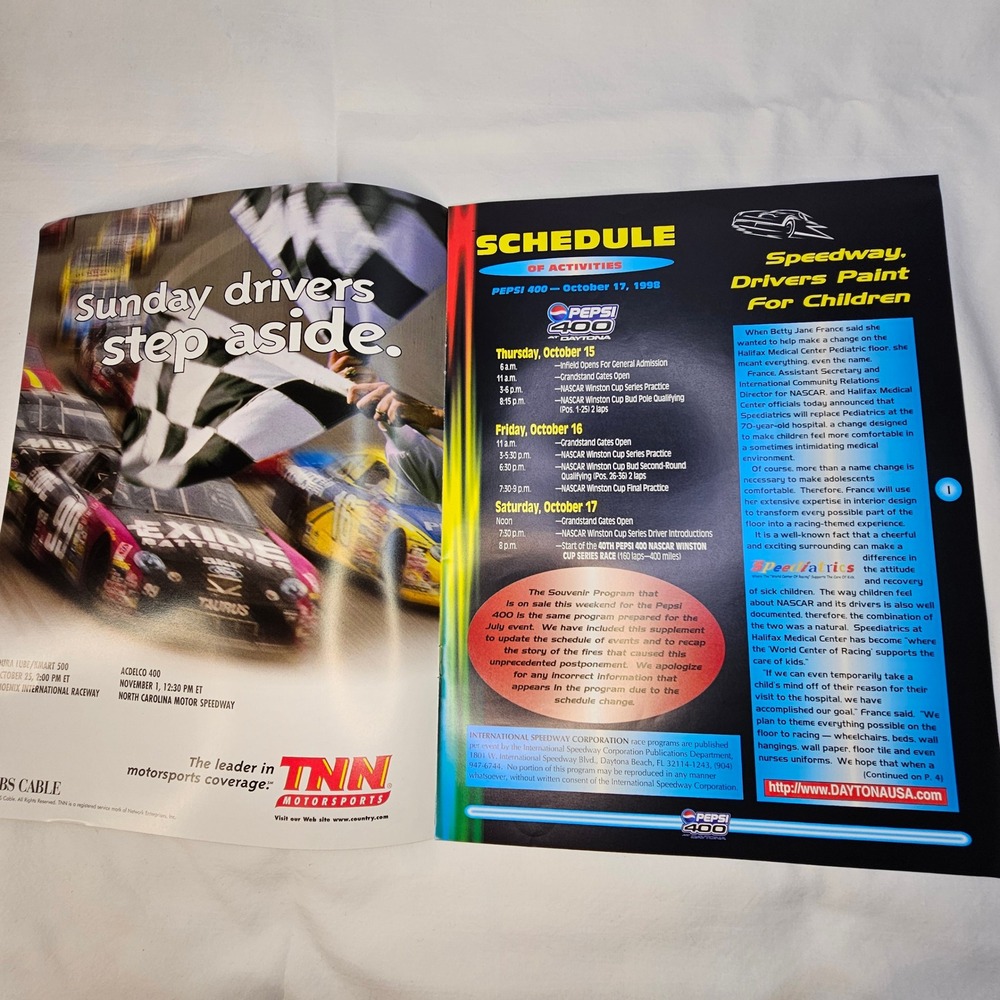 Vintage 1998 Pepsi 400 Daytona Inaugural Night Race NASCAR 50th‎ Anniversary Set - Picture 6 of 16